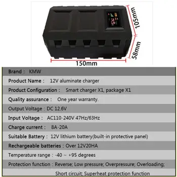 Auto Nabíjačky Batérií, LCD Digitálny Displej Power Bank Nabíjanie Pre Olovené Batérie Nabíjačka 12V 20A NÁS EÚ Plug Auto Príslušenstvo