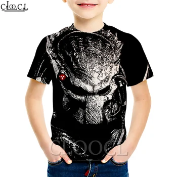 CLOOCL T Shirt Chlapec Dievča Najnovší Film Predator 3D Tlač Kreatívne Leto Krátky Rukáv Bežné Neposlušné Dieťa Dieťa Topy