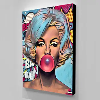 Maliarske plátno Pop Kultúry Wall Art Bubble HD Tlač Marilyn Monroe Plagát Graffiti Domova Pre Spálne Modulárny Obrázky