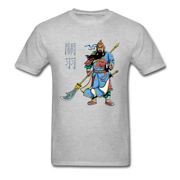 Guanyu Muži T-Shirt Čínsky Bojovník T Shirt Všetky Bavlna Krátky Rukáv TShirts Tradičné Čínske Umenie Dizajn Topy Tees Čierne Tričko