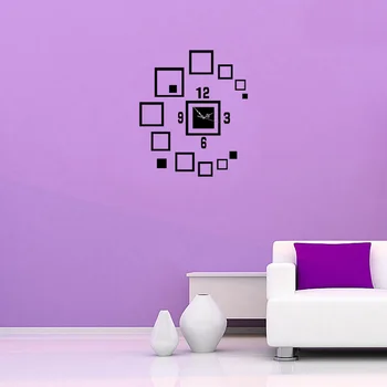 3D Akrylátové Nástenné Hodiny Zrkadlo na Stenu-Nálepky na obývacia izba, spálňa pozadí dekorácie módne Nástenné Hodiny DIY nálepky