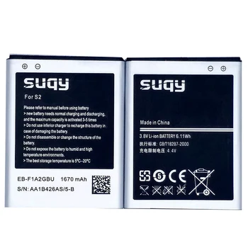 Suqy EB-F1A2GBU Replacment Bateria pre Samsung Galaxy S2 i9100 i9108 i9103 I777 i9100G Batéria Akumulátor pre Samsung batérie