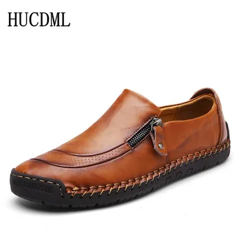 HUCDML 2020 Mužov, Kožené členkové topánky Pohodlné mäkké pánske mokasíny Veľké Veľkosti 38-48 Podporu Dropshipping