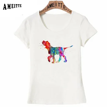 Taliansky Spinone Psa Akvarel Tlačiť T-Shirt Ameitte Letné Módy Ženy t-shirt Psa Milovníkov Bežné Topy Tees Dievča Krátky Rukáv