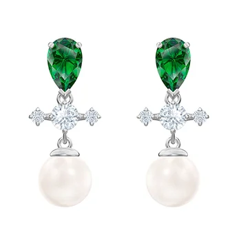SWA Kvalitné Módne Šperky Kúzlo Dámy Náhrdelník Šperky Green Crystal Zirkón Crystal Šperkov Náhrdelník Pre Ženy