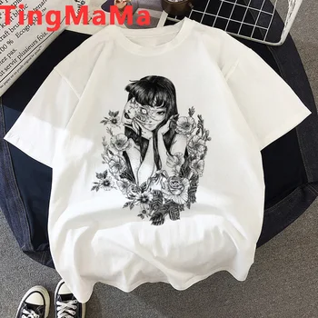 Horor a Manga Junji Ito t-shirt femme tumblr plus veľkosť harajuku vintage tričko streetwear