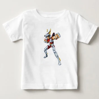 Štýlový chlapec Saint Seiya Rytieri Zverokruhu T Shirt Čistej Bavlny Retro Tričko deti letné Tričko baby chlapci t-shirt