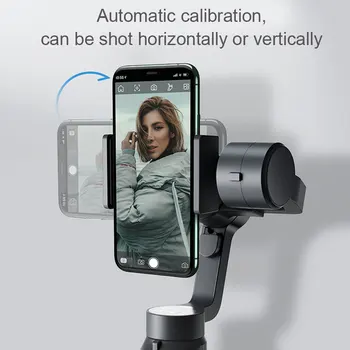 Svieti Smartphone Skladacie 3-Nápravové Gimbal Ručné Stabilizátor Time-Lapse pre Vlog Živé Video alebo Statív DQ-Drop