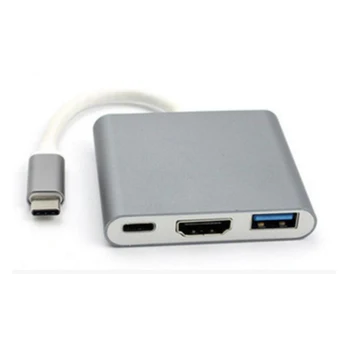 Typ-C, HDMI, USB 3.0 Adaptér HDTV USB-C HUB Converter Multi-function Splitter pre Macbook Pro 13 15 Vzduchu Mi Pro HUAWEI Matebook