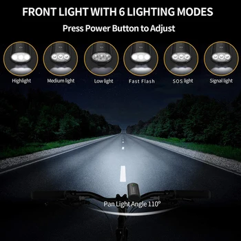 750 Lúmenov Svetlo na Bicykel Rainproof USB Nabíjateľné LED 3000mAh MTB Bicykel Lampou Predného Svetlometu Baterka Cyklistické Doplnky