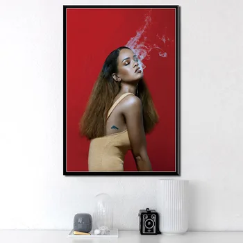 Horúce Rihanna Pop Star Music Spevák Superstar Hip Hop USA Umenie, Maľovanie Plagátu A Potlačou obrazov na Stenu Pre Obývacia Izba Domova