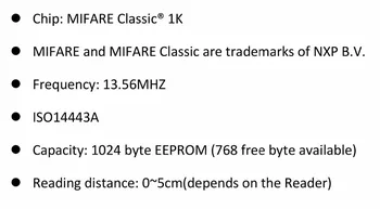 2KS Nový Dizajn 13.56 MHZ ISO14443A MIFARE Classic 1K black NFC Silikónový náramok rfid