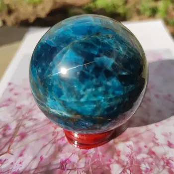 5-6typ Prírodné modré apatitu kamenné gule crystal reiki liečenie loptu