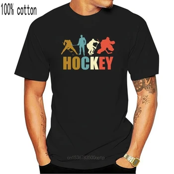 Vintage Retro Štýl Hokeja T-Shirt - Retro Štýl Tričko