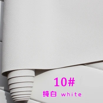 10# white Micro Liči Pattren vysokej kvality 1,2 mm hrubé PU Kožené textílie pre DIY autá tabuľka tašky posteľ materiálu (140*50 cm)