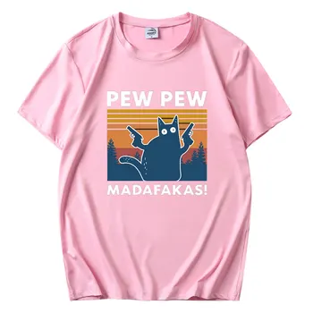 Pánske, dámske Univerzálne Pew Pew Madafakas Vzor Tlač 2020 Lete Fashion T-shirt Street Oblečenie Športové Príležitostných T-shirt