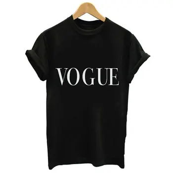 VOGUE List Vytlačené T Shirt Ženy Harajuku Letné Módy Tee Topy Lumbálna Bežné Krátke Sleeve T-Shirt Plus Veľkosť Oblečenie Žien