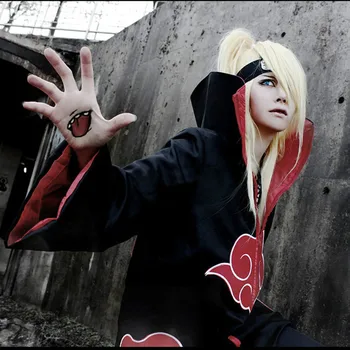 3ks Anime Naruto Kostým Akatsuki Plášť Cosplay Sasuke Uchiha Cape Cosplay Itachi Oblečenie Muži Ženy Halloween Kostým C28140AD