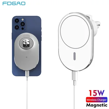 Automatické 15W Magnetické Bezdrôtová Nabíjačka do Auta Pre iPhone 12 Pro Max 12 Mini Pre Magsafe Auto Držiaka Telefónu Air Vent Mount Držiak