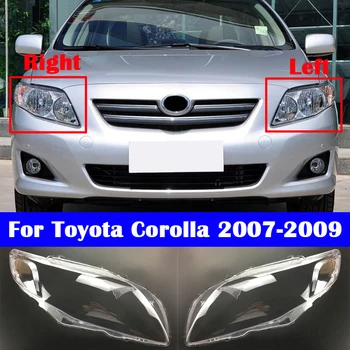 Auto Transparentné Sklo Objektívu Lampa Shell Pre Toyota Corolla 2007-2009 Auto Predné Ochranné Svetlometu Tienidlo Kryt
