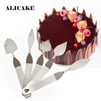 Z Nehrdzavejúcej Ocele Čokoláda Pierko Leaf Nôž Modelovanie Výrobu Nástrojov Čokoládový Mousse Cake Decoration Nástroje Pečenie Pre Pekárne