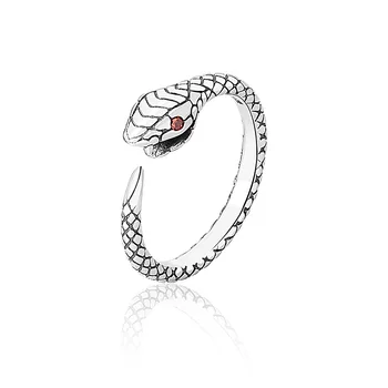Nový Jednoduchý, Estetický tvar hada 925 Sterling Silver Šperky Leaf Populárne Nie Alergické Otvorenie Krúžky