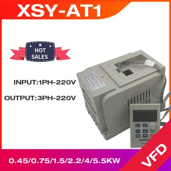 Frekvenčný Menič VFD XSY-AT1 Invertor 1.5 KW/2,2 KW/4KW jednofázový 220v Vstup a trojfázový Výstup regulátora otáčok motora