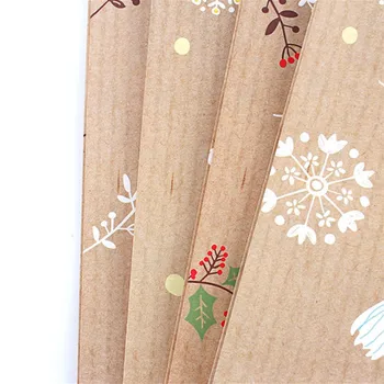 12pcs Vianočné Darčekové Tašky Santa Vrecia Kraft Papier Taška Deti Party Láskavosti Box Vianočné Dekorácie pre Domov Nový Rok 2020 navidad