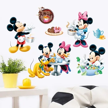 Disney Mickey Mouse Nálepka pre deti Izba Spálňa maľovanie Cartoon Dekorácie na Stenu tvorivé dekoračné nálepky