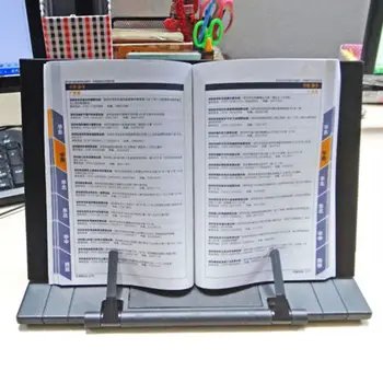 Kniha Stojana Rámu Stola Čítanie Držiak s 7 Sklonu Nastaviteľný Drážky Bookends pre iPad Kuchárka Hudobný Dokument