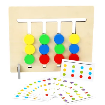 Montessori Hračka Farby A Plody Obojstranný Logika Zodpovedajúce Hra Uvažovania Školenia Deti Vzdelávacie Hračky Pre Deti Drevené Hračky