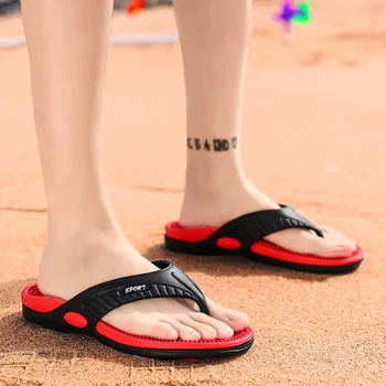 Móda Papuče Pre Mužov Ležérne Topánky Vonkajšie Papuče Voľný čas Plážové Sandále Kúpeľňa Flip-flops Masáž Mužov Papuče