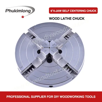 Phukimlong 6 palcový 150mm prepojenie 4jaw samostatne centrovanie dreva sústruhov chuck ,ručné závitové diery drevoobrábacích nástrojov príslušenstvo