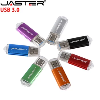 JASTER Farebné Kovy kl ' úč USB 3.0 Cle Flash Disk s kapacitou 8 gb 16 GB 32 GB, 128 GB USB3.0 Pero Disk Prispôsobiť Logo na Svadbu