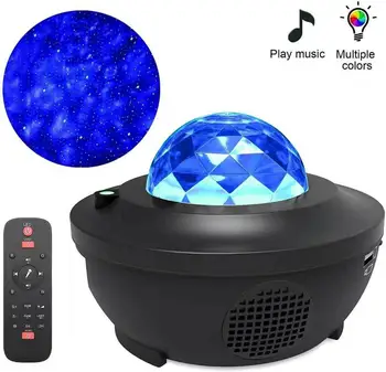 Hviezdne Nebo Projektor USB Kábel, Bezdrôtové Ovládanie Hlasom Prehrávač Hudby LED Nočné Svetlo Romantický Projekčnej Lampy Darček k Narodeninám