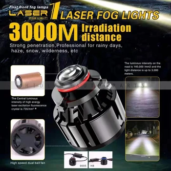 2 ks Doprava Zadarmo H11 9005 9006 Laser Hmlové Svetlo Vysoký Svetelný Lúč Vedúci Svetlo Pracovné Svetlo Pre Vozidlá