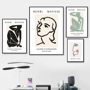 Matisse Abstraktné Minimalistický Obrázok Line Nordic Plagáty A Tlačí Na Steny Umelecké Plátno Na Maľovanie, Dekorácie Obrázky Pre Obývacia Izba