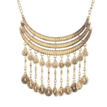 ZOSHI módne Značky Maxi boho silu značky golier choker vintage náhrdelník cigánskej etnickej vyhlásenie náhrdelník ženy Šperky