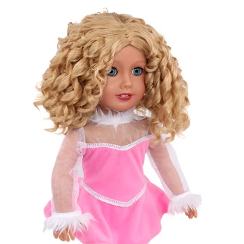 Bábika príslušenstvo American doll parochne skrutku vlasy jemné vlákna sa Hodí 18-palcové Bábiky Ako Naša Generácia Môj Život American Doll parochňu