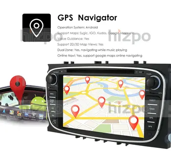 Octa-Core 4G Android 10 Auto DVD Prehrávač 2 Din rádio GPS Navi pre Ford Focus Kuga, Mondeo, C-MAX, S-MAX a Galaxy Audio Stereo Hlava Jednotky