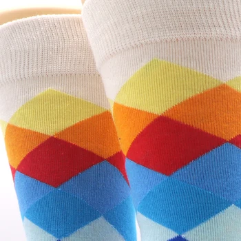 10Pair Pohodlné Kompresné Ponožky 3D Legrační Farebné Ponožky Pre Človeka Mužského Geometrie Calcetines Hombre Umenie Ponožky Meias Homens