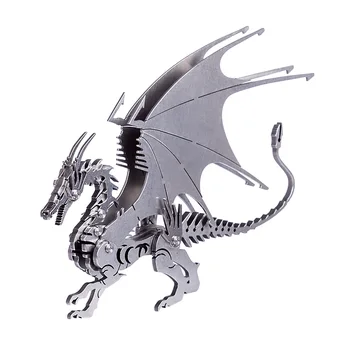 Puzzle Skladačka Dragon 3D Nehrdzavejúcej Ocele DIY Zmontované Odnímateľný Puzzle Dekoračné Kovové Diy Montáž Model Budovy Súpravy