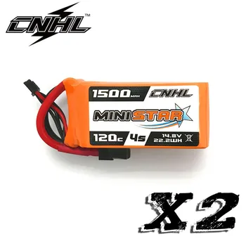 2 KS CNHL MiniStar 1500mAh 14,8 v V 4S 120C Lipo Batérie
