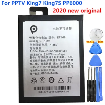 Nový, Originálny 4220mAh EF168 Batérie Pre PPTV King7 King7S PP6000 Mobilný Telefón, Kvalitné Batérie + Bezplatné Nástroje
