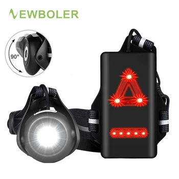 Bežecká Svetlo USB Charge Night Bezpečnostné Výstražné Svetlá LED Hrudníka Lampy Vonkajšie Športové Jogging Cyklistické Požičovňa Baterka