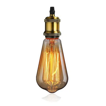 Pevná Lampa Zásuvky E26/ E27 Vintage Priemyselné Edison Prívesok Keramiky Svetla Pätica Antique Brass Farba, Balenie 4
