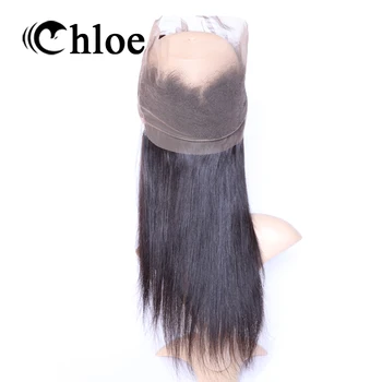 Chloe Pre Trhal 360 Čipky Čelnej S Baby Vlasy Brazílskej Remy Ľudské Vlasy Rovné Prírodné Čierna Farba 10-20