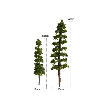 Model Stromu Plastové Stromom Topoľ Zelené Listy Vlak Železničnej Rozloženie Diorama Záhradné Dekorácie, Doplnky