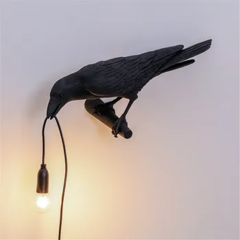 Led Dizajnér Vták Lampa LED Nástenné Svietidlo S Zapojte Kábel Obývacia Izba, Nočné Svetlá Uličkou Reštaurácia Domova Vták Nástenné svietidlo