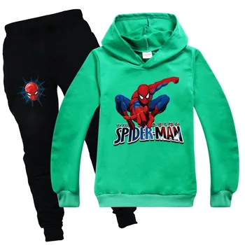 Disney Deti Chlapci Dievčatá Mikiny Nohavice Vyhovovali Cartoon Spiderman detské Oblečenie, Mikiny Ležérne Módne Pulóver Jogging Nohavice